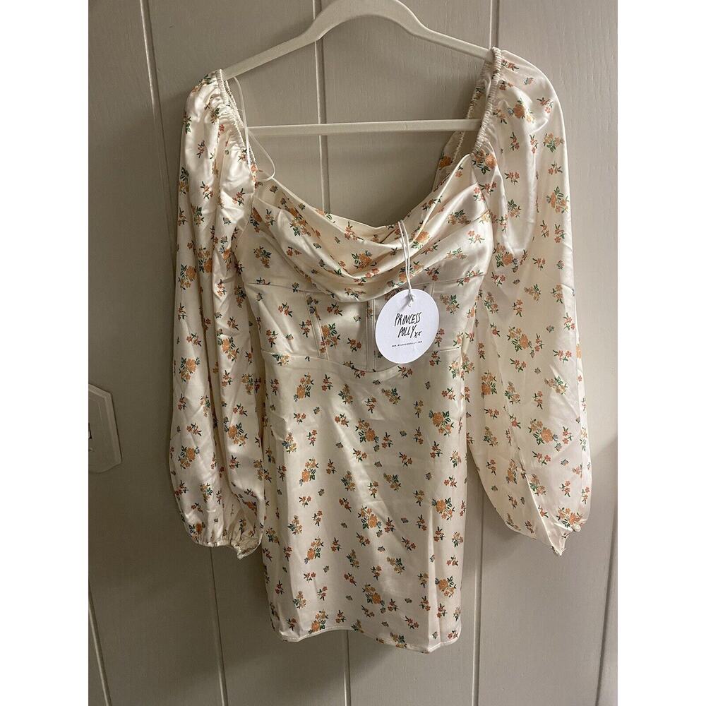 Princess Polly LILLIE LONG SLEEVE MINI DRESS Floral Size 2